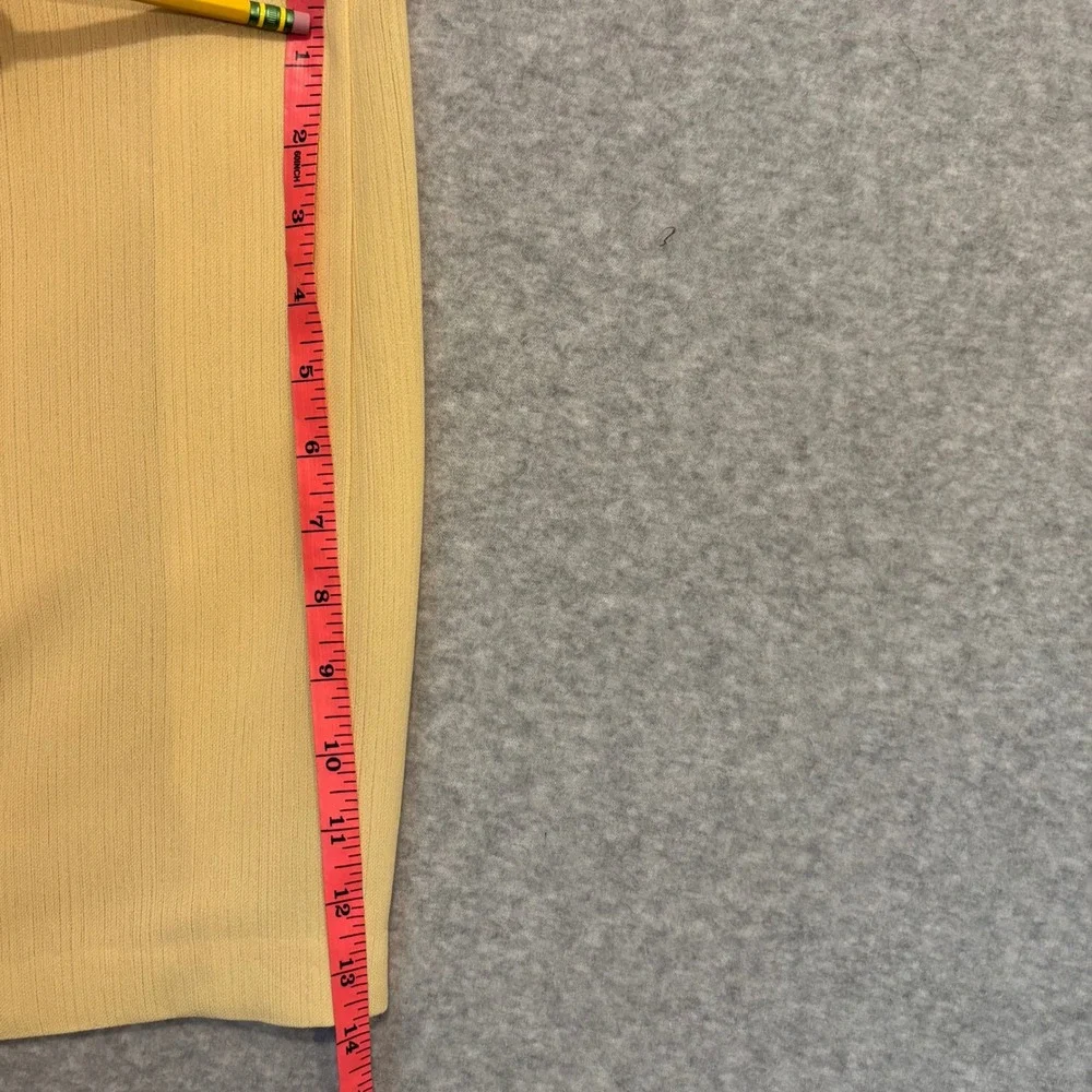 Vintage Larry Levine Women's 12 Petite Maxi Skirt Buttercream Yellow Cottagecore